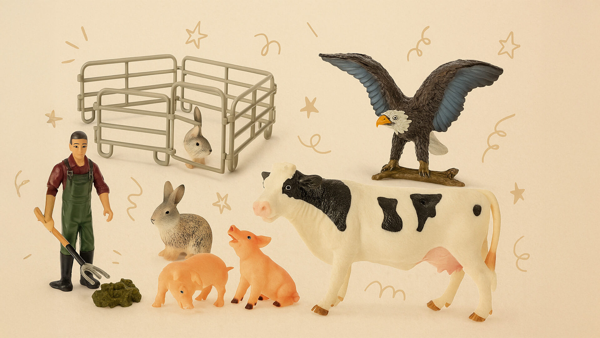 Hračky farma a zvířátka